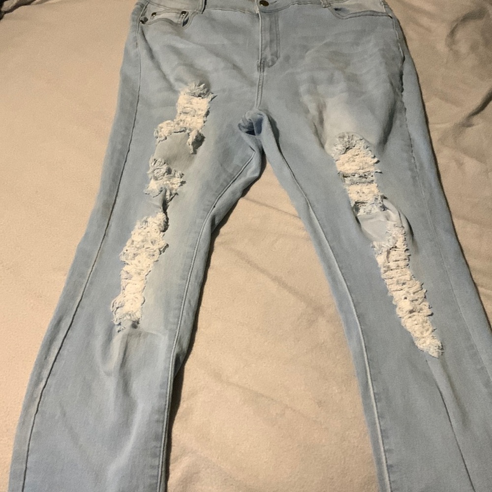 Fantasea Nights High Rise Jeans - Light Blue